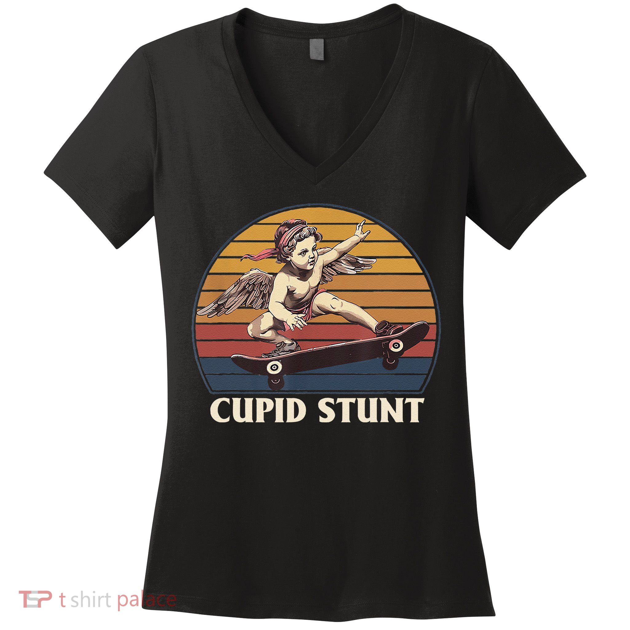 Cupid Stunt Funny Sarcastic Offensive Humor Embarrassing Women's V-Neck T-Shirt