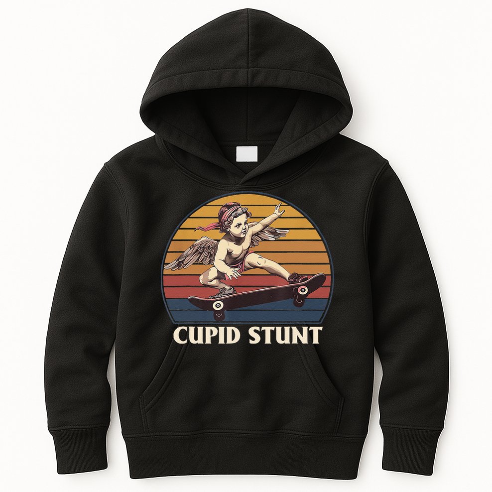Cupid Stunt Funny Sarcastic Offensive Humor Embarrassing Kids Hoodie