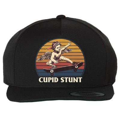 Cupid Stunt Funny Sarcastic Offensive Humor Embarrassing Wool Snapback Cap