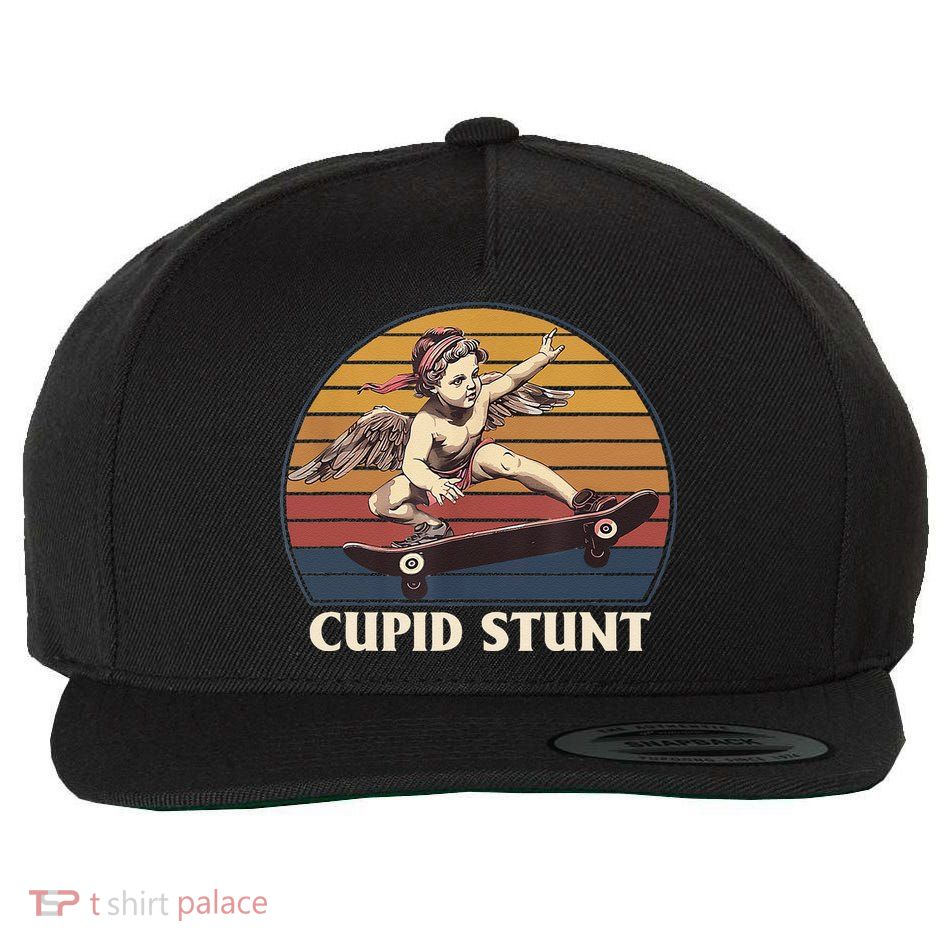 Cupid Stunt Funny Sarcastic Offensive Humor Embarrassing Wool Snapback Cap