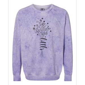 Cute Sorority Flower Bouquet Little Big Reveal Colorblast Crewneck Sweatshirt