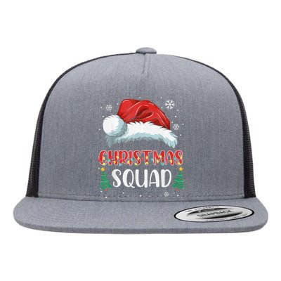 Christmas Squad Family Group Matching Christmas Party Pajama Flat Bill Trucker Hat