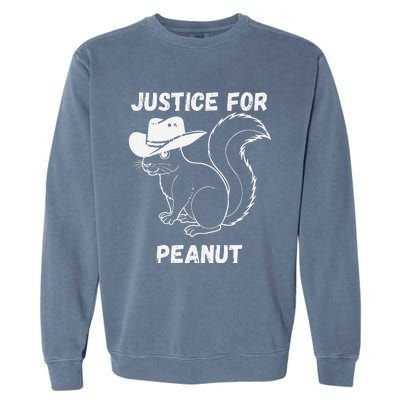 Cowboy Squirrel Funnyjustice For Peanut Garment-Dyed Sweatshirt