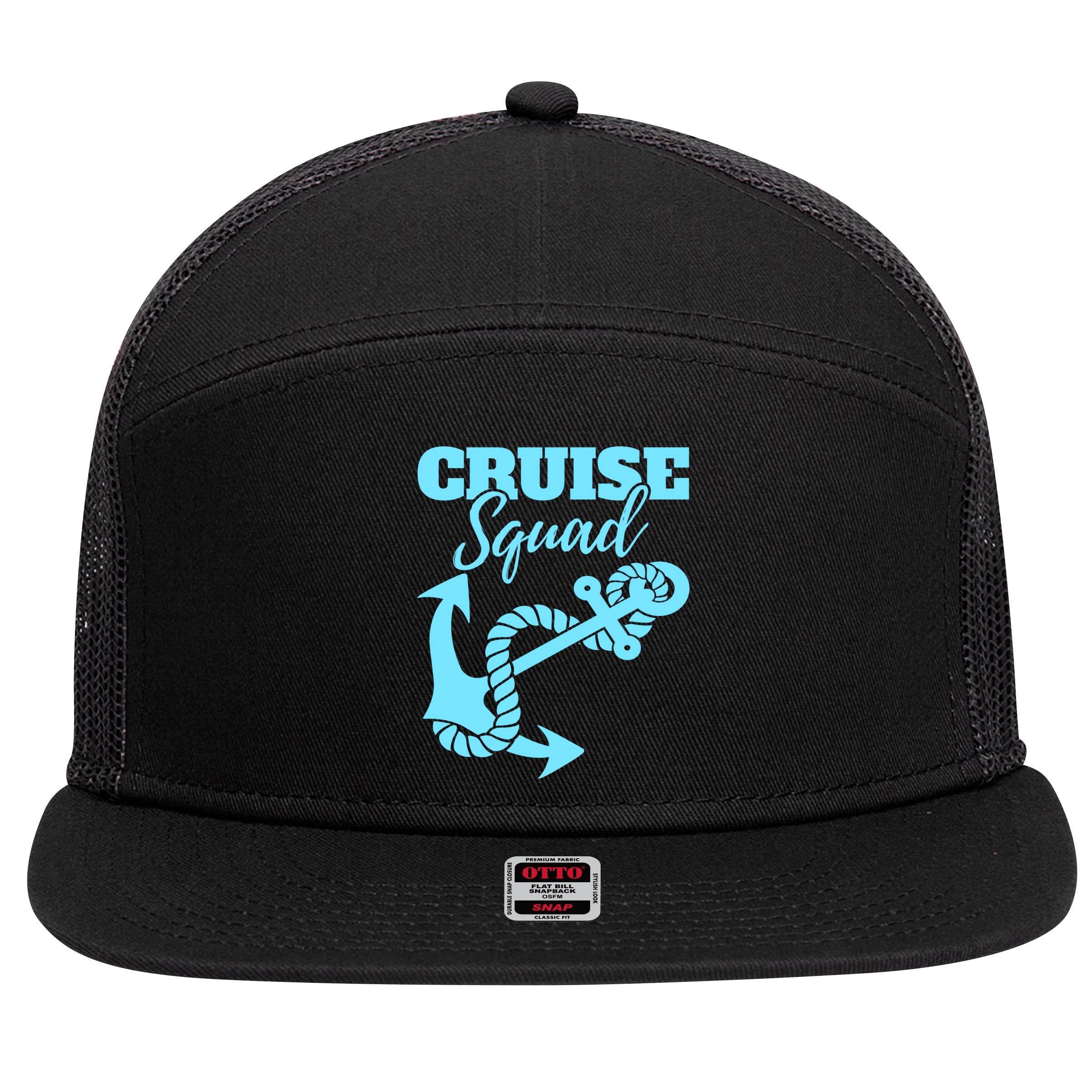 Cruise Squad Family Friends Matching Meaningful Gift 7 Panel Mesh Trucker Snapback Hat
