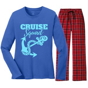 Cruise Squad Family Friends Matching Meaningful Gift Women's Long Sleeve Flannel Pajama Set 