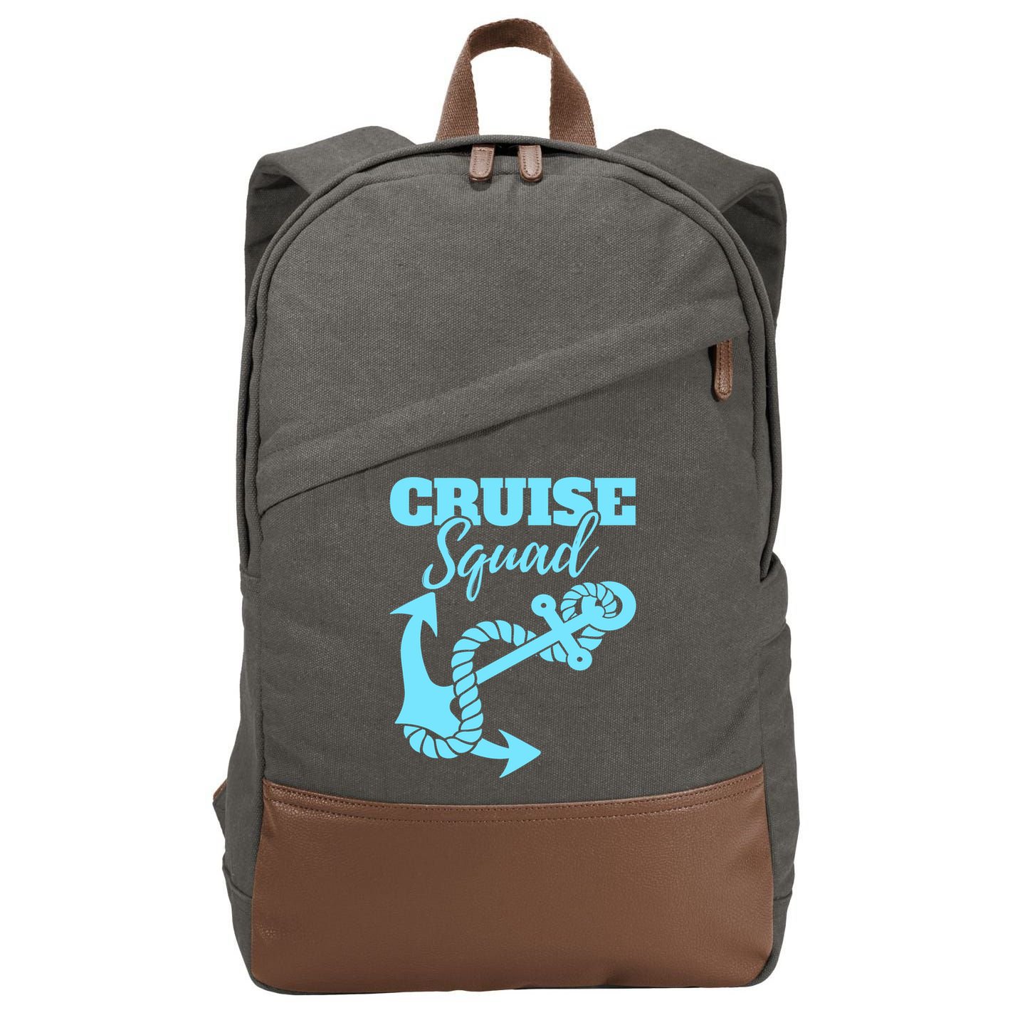 Cruise Squad Family Friends Matching Meaningful Gift Cotton Canvas Backpack