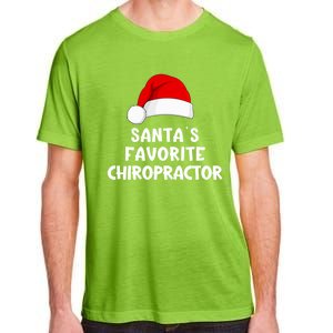 Christmas SantaS Favorite Chiropractor Funny Chiropractic Great Gift Adult ChromaSoft Performance T-Shirt