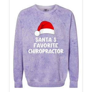 Christmas SantaS Favorite Chiropractor Funny Chiropractic Great Gift Colorblast Crewneck Sweatshirt