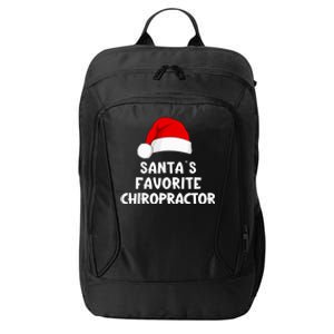 Christmas SantaS Favorite Chiropractor Funny Chiropractic Great Gift City Backpack