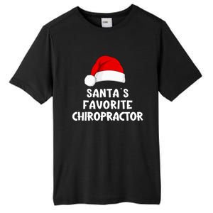 Christmas SantaS Favorite Chiropractor Funny Chiropractic Great Gift Tall Fusion ChromaSoft Performance T-Shirt