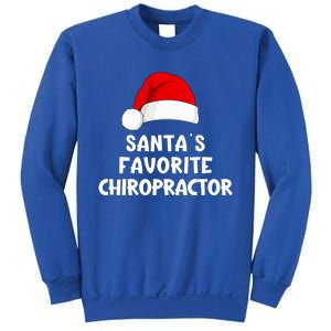 Christmas SantaS Favorite Chiropractor Funny Chiropractic Great Gift Sweatshirt