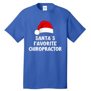 Christmas SantaS Favorite Chiropractor Funny Chiropractic Great Gift Tall T-Shirt