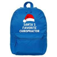 Christmas SantaS Favorite Chiropractor Funny Chiropractic Great Gift 16 in Basic Backpack