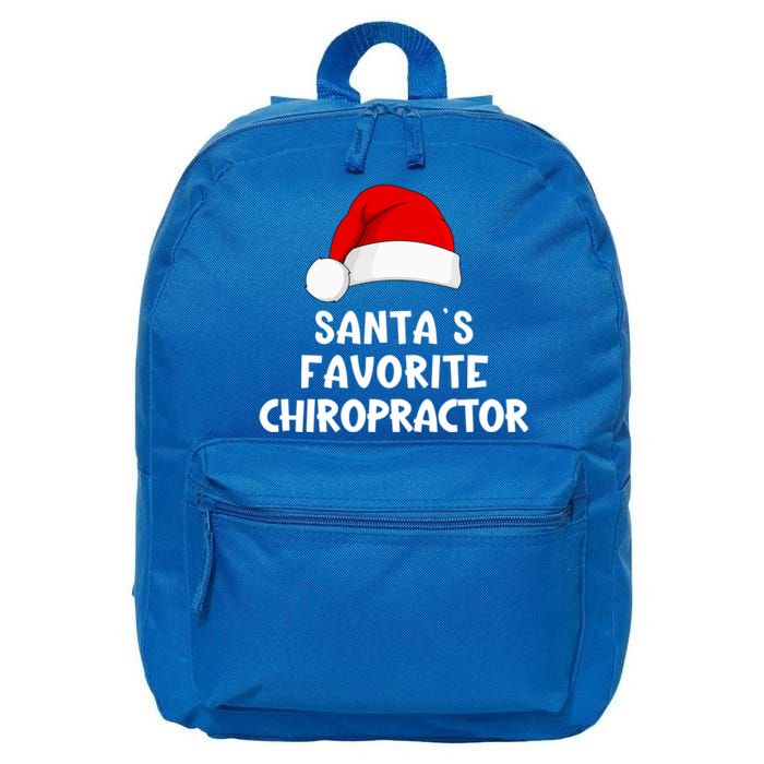 Christmas SantaS Favorite Chiropractor Funny Chiropractic Great Gift 16 in Basic Backpack