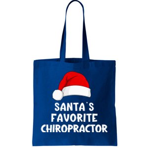 Christmas SantaS Favorite Chiropractor Funny Chiropractic Great Gift Tote Bag