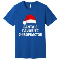 Christmas SantaS Favorite Chiropractor Funny Chiropractic Great Gift Premium T-Shirt