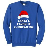 Christmas SantaS Favorite Chiropractor Funny Chiropractic Great Gift Tall Sweatshirt