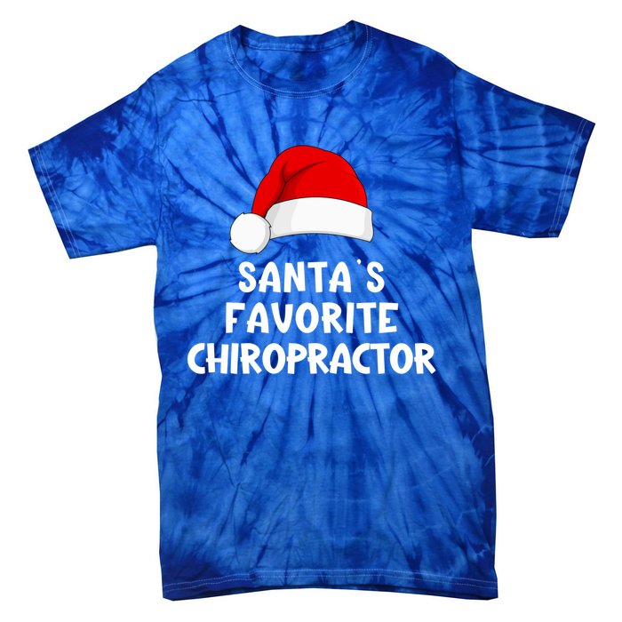 Christmas SantaS Favorite Chiropractor Funny Chiropractic Great Gift Tie-Dye T-Shirt