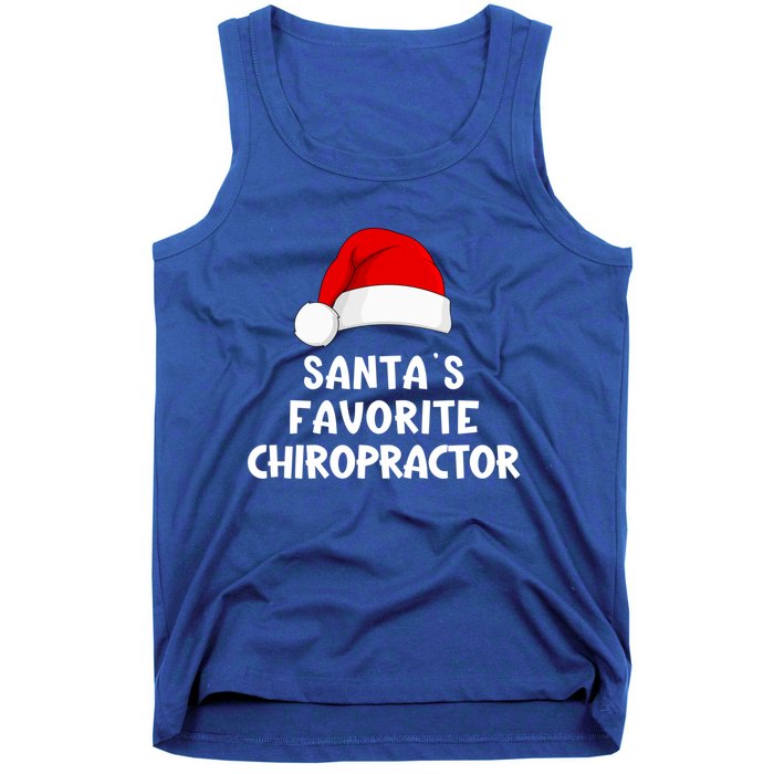 Christmas SantaS Favorite Chiropractor Funny Chiropractic Great Gift Tank Top