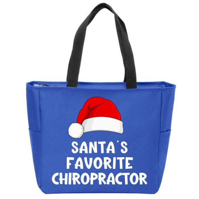 Christmas SantaS Favorite Chiropractor Funny Chiropractic Great Gift Zip Tote Bag