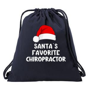 Christmas SantaS Favorite Chiropractor Funny Chiropractic Great Gift Drawstring Bag