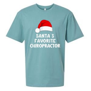 Christmas SantaS Favorite Chiropractor Funny Chiropractic Great Gift Sueded Cloud Jersey T-Shirt