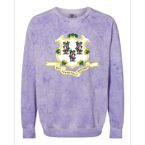 Connecticut State Flag Colorblast Crewneck Sweatshirt