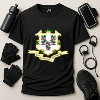Connecticut State Flag Cooling Performance Crew T-Shirt
