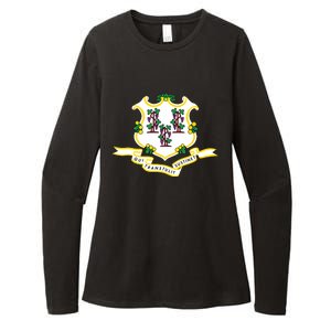 Connecticut State Flag Womens CVC Long Sleeve Shirt