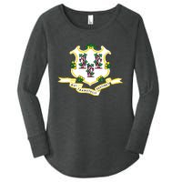 Connecticut State Flag Women's Perfect Tri Tunic Long Sleeve Shirt