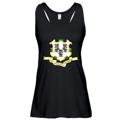 Connecticut State Flag Ladies Essential Flowy Tank