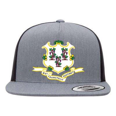 Connecticut State Flag Flat Bill Trucker Hat