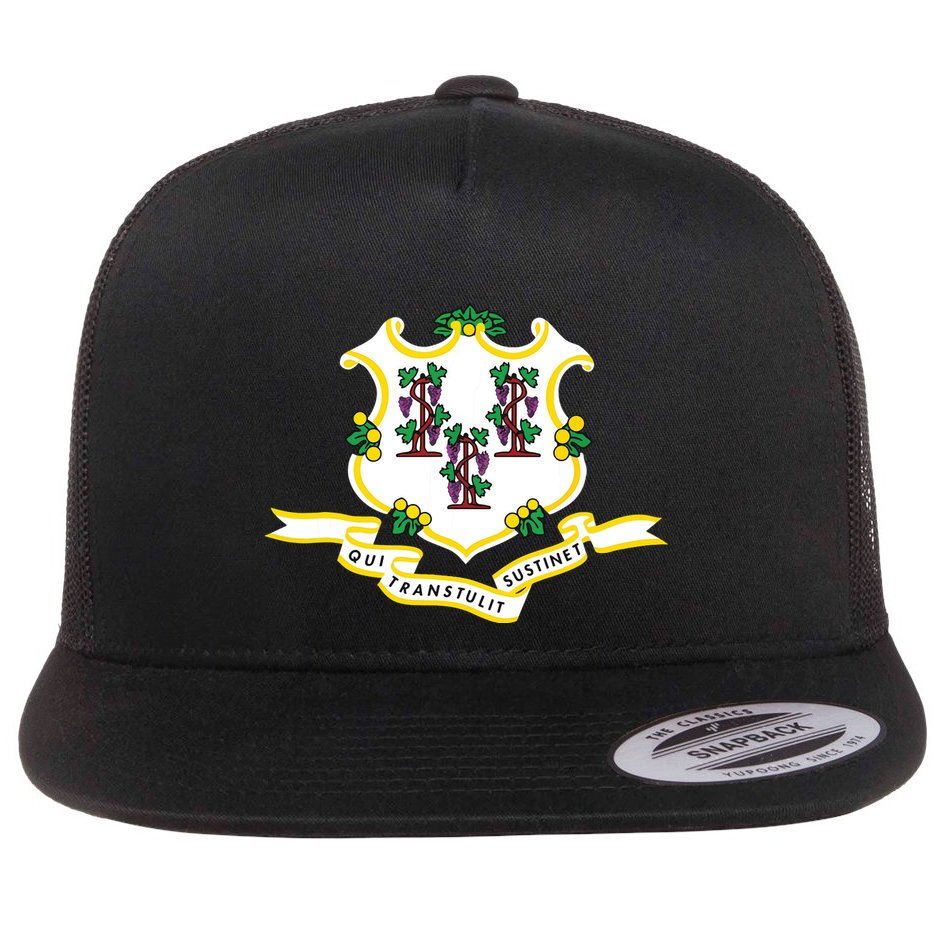 Connecticut State Flag Flat Bill Trucker Hat