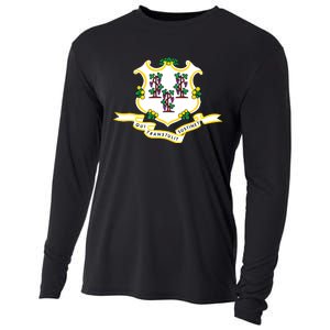 Connecticut State Flag Cooling Performance Long Sleeve Crew