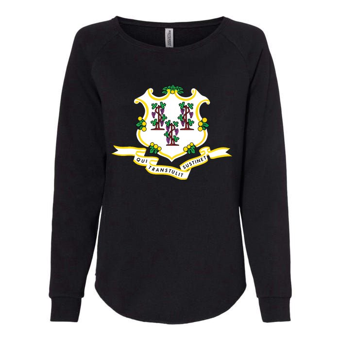 Connecticut State Flag Womens California Wash Sweatshirt