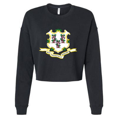 Connecticut State Flag Cropped Pullover Crew