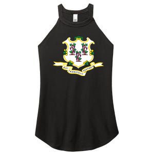 Connecticut State Flag Women's Perfect Tri Rocker Tank