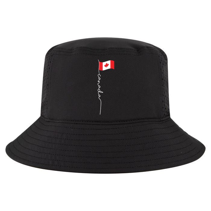 Canada Signature Flag Pole Patriotic Canadian Flag Cool Comfort Performance Bucket Hat