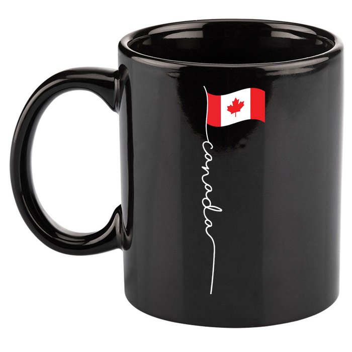Canada Signature Flag Pole Patriotic Canadian Flag 11oz C Handle Ceramic Mug