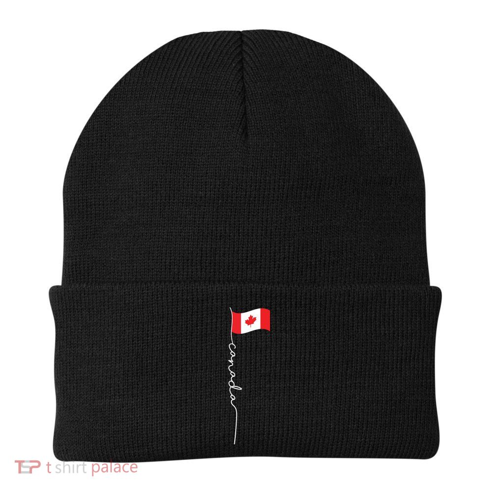 Canada Signature Flag Pole Patriotic Canadian Flag Beanie