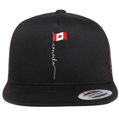 Canada Signature Flag Pole Patriotic Canadian Flag Flatbill Hat
