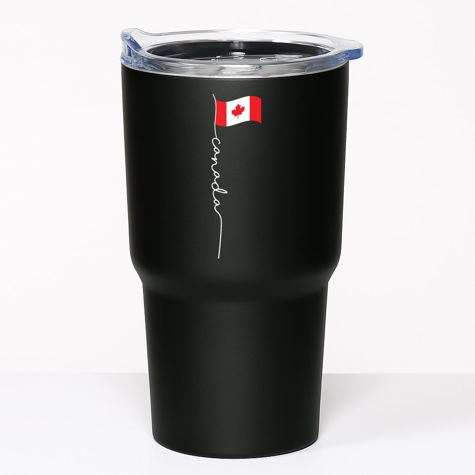 Canada Signature Flag Pole Patriotic Canadian Flag Tumbler