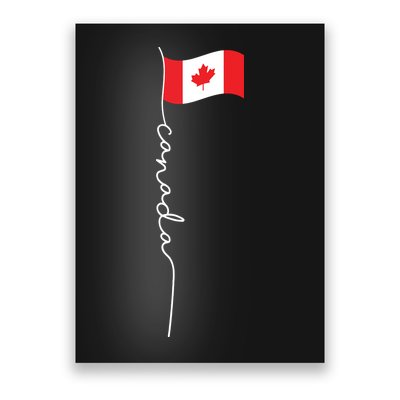 Canada Signature Flag Pole Patriotic Canadian Flag Poster
