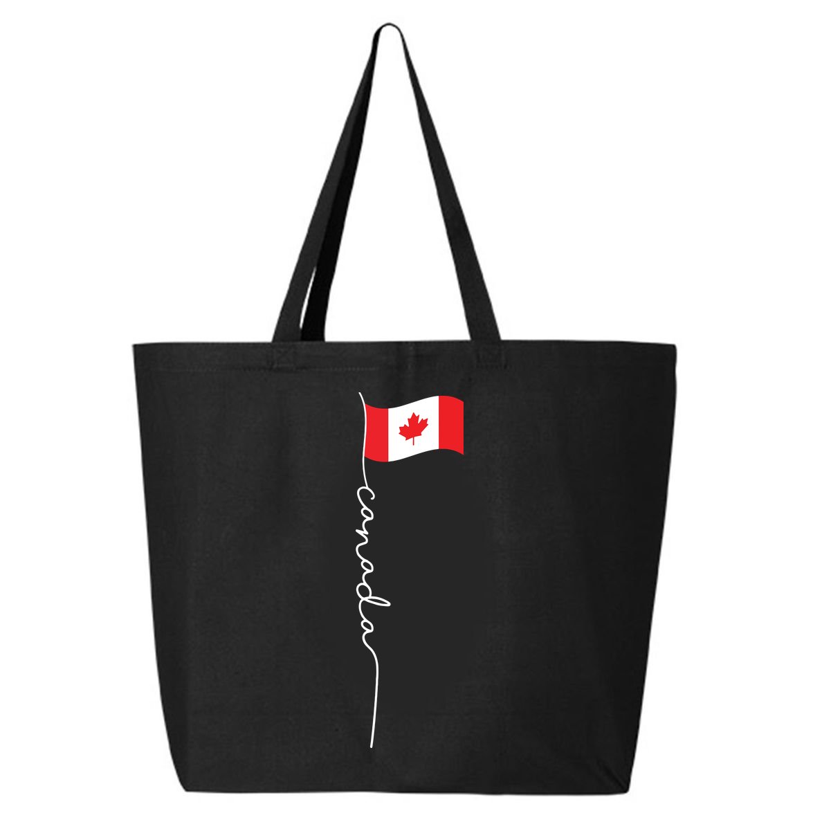 Canada Signature Flag Pole Patriotic Canadian Flag 25L Jumbo Tote