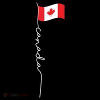 Canada Signature Flag Pole Patriotic Canadian Flag Tank Top
