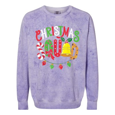 Christmas Squad Family Matching Pajama Funny Boy Girls Xmas Colorblast Crewneck Sweatshirt