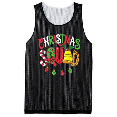 Christmas Squad Family Matching Pajama Funny Boy Girls Xmas Mesh Reversible Basketball Jersey Tank