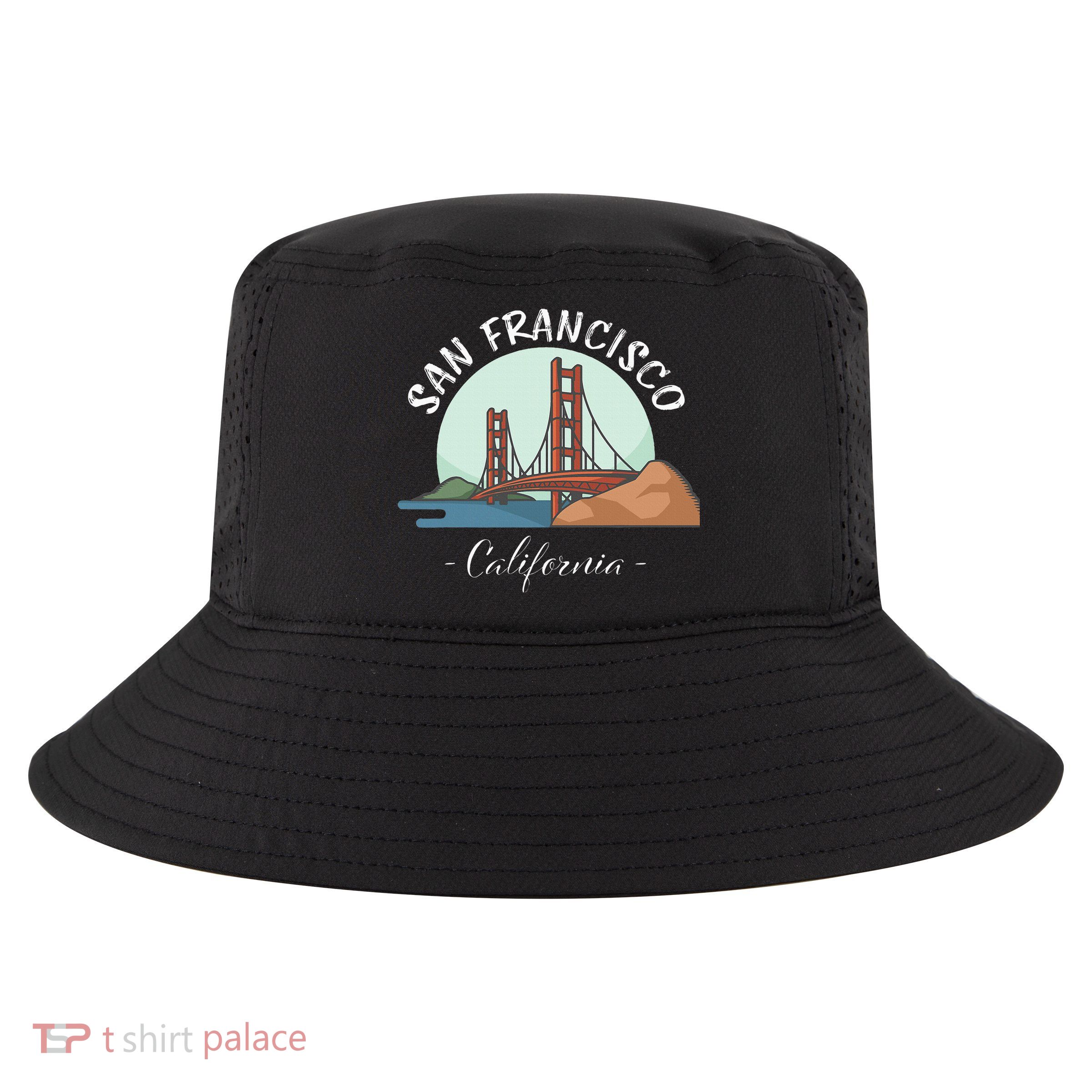 California San Francisco Gift Golden Gate Bridge Souvenir Cool Comfort Performance Bucket Hat