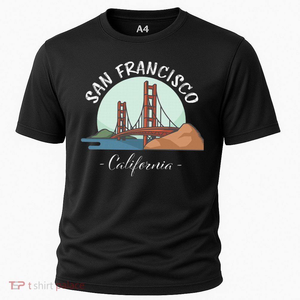 California San Francisco Gift Golden Gate Bridge Souvenir Performance Shirt