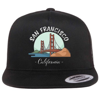 California San Francisco Gift Golden Gate Bridge Souvenir Flatbill Hat